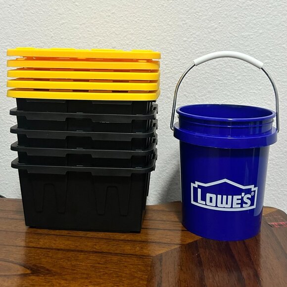 Lowe’s Teeny Black Totes with Yellow Lid (10 Mini Totes) + FREE Mini Bucket - Picture 12 of 15